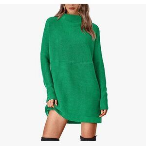 BTFBM Women's Knit  Mock Neck Long Sleeve Oversized Fall Winter Sweater